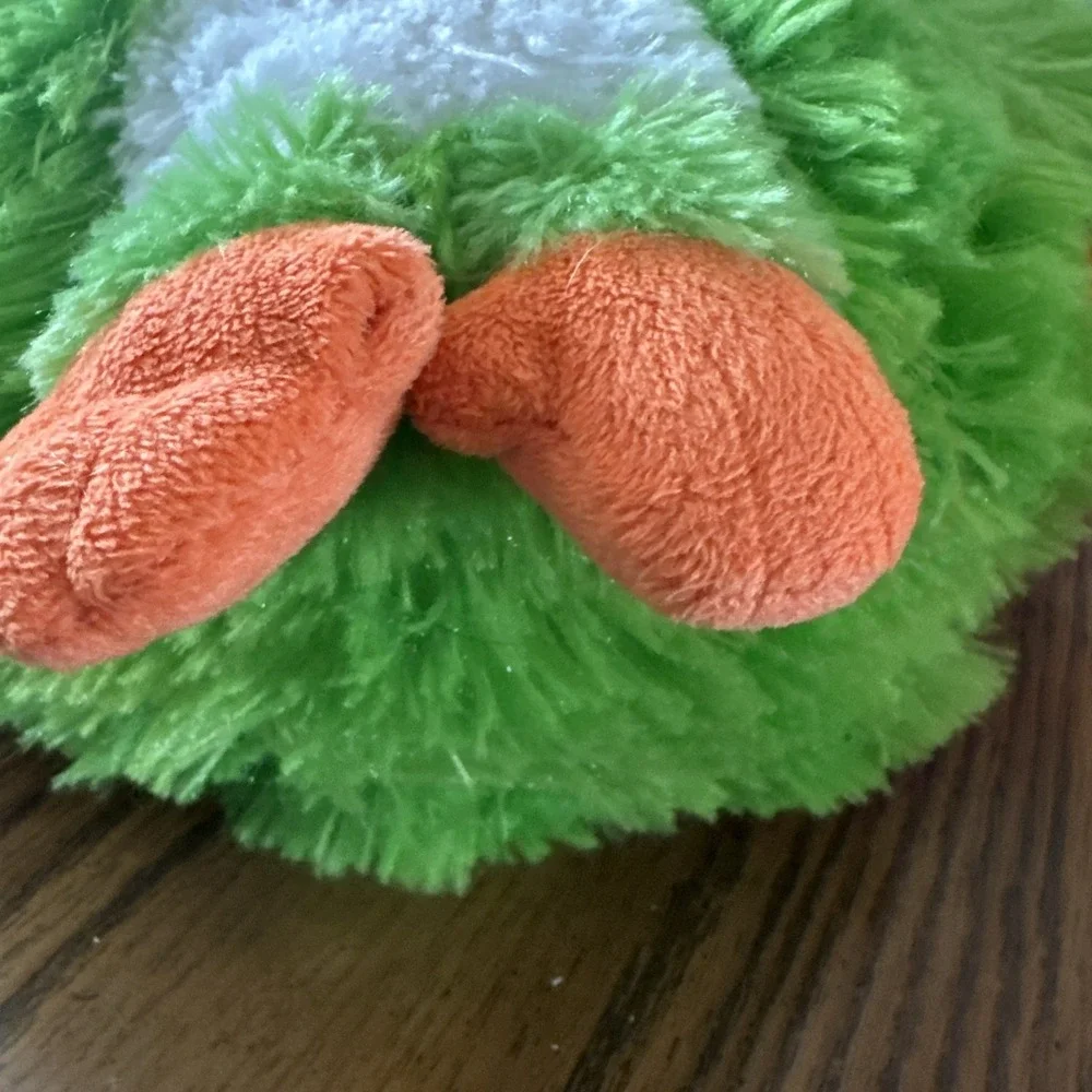 Ty Beanie Baby Monstaz Maxine Fuzzy Green Monster Plush Stuffed Animal No Sound